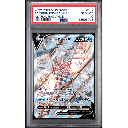 Pokémon TCG: Origin Forme Palkia V 167 PSA 10 - Astral Radiance