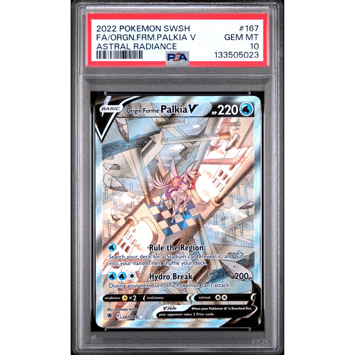 Pokémon TCG: Origin Forme Palkia V 167 PSA 10 - Astral Radiance