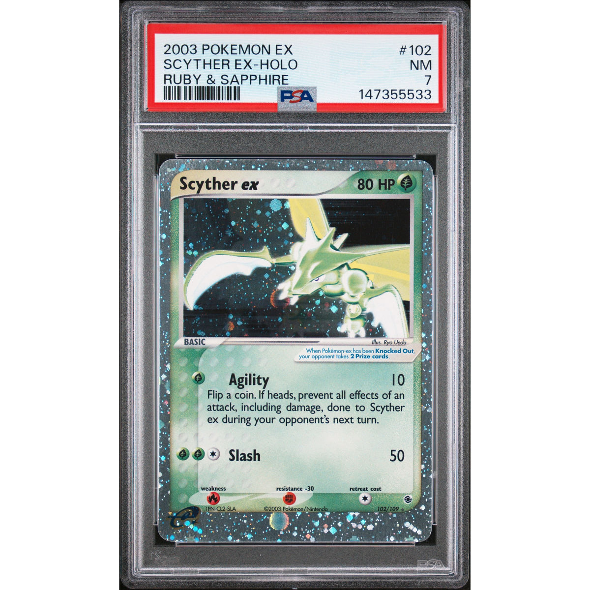 Pokémon TCG: Scyther Ex #102 PSA 7-147355533