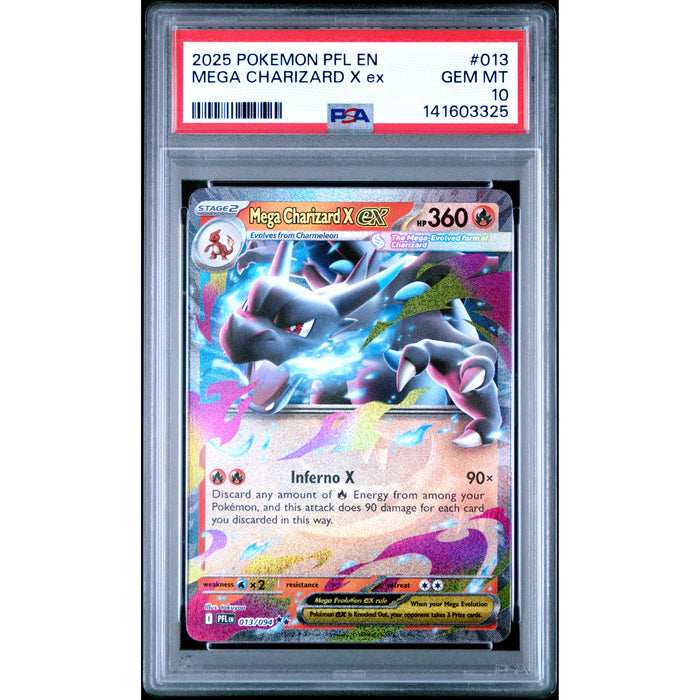 Pokémon TCG: Mega Charizard X Ex #013 PSA 10-141603325