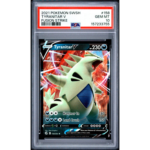 Pokémon TCG: Tyranitar V #158 PSA 10-157233755
