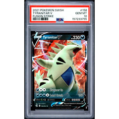 Pokémon TCG: Tyranitar V #158 PSA 10