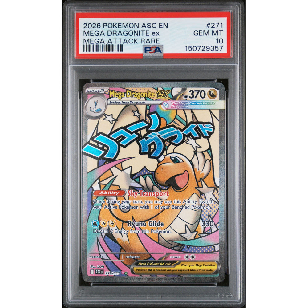 Pokémon TCG: Mega Dragonite Ex #271 PSA 10 - Ascended Heroes