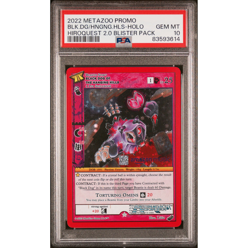 Meta Zoo TCG: Black Dog of the Hanging Hills PSA 10 Holo