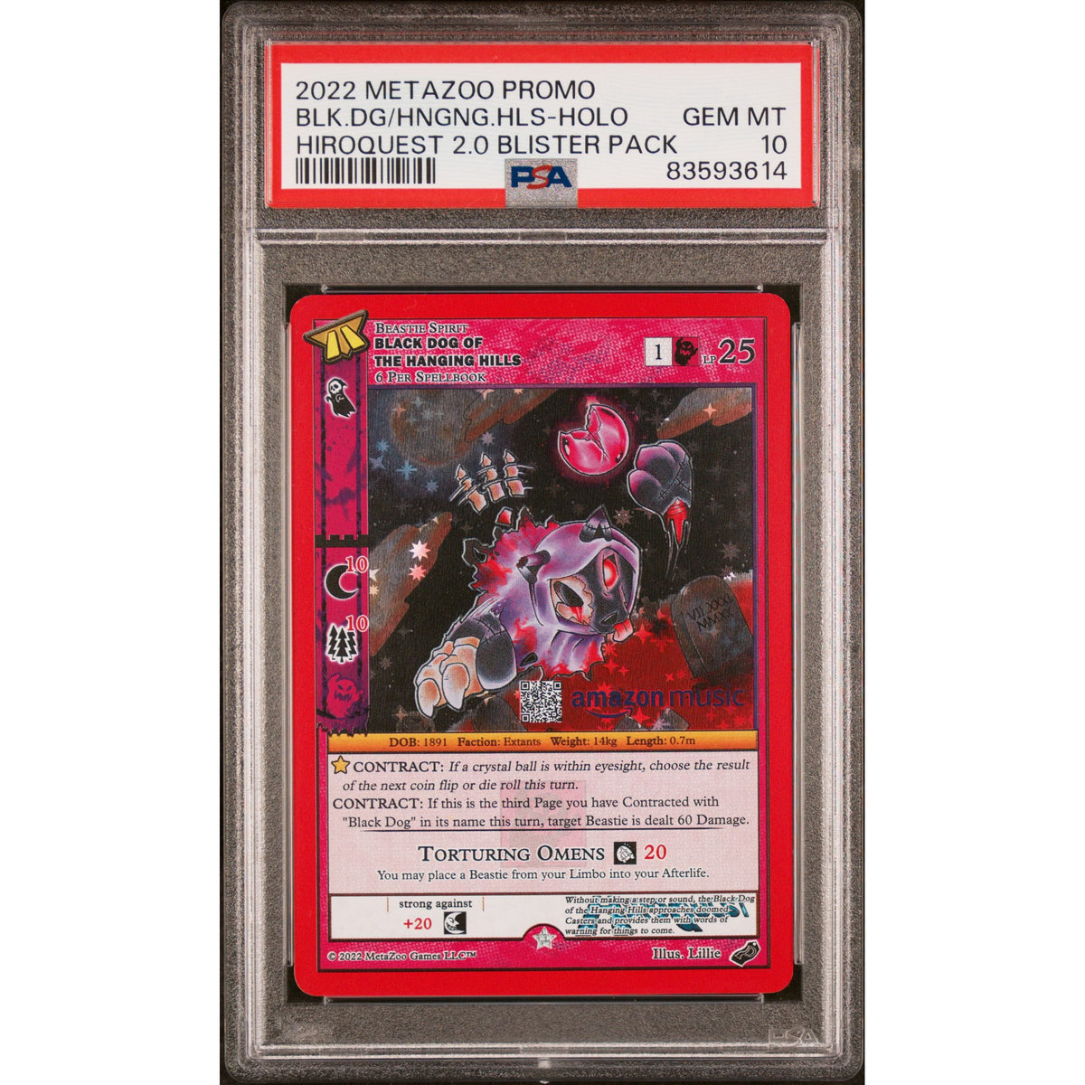 Meta Zoo TCG: Black Dog of the Hanging Hills PSA 10 Holo-83593614