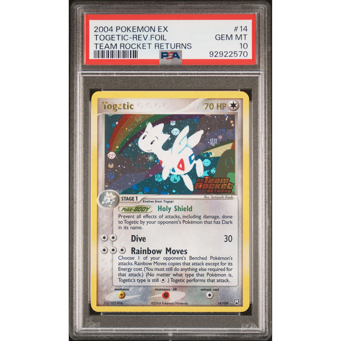 Pokémon TCG: Togetic 14 PSA 10 Reverse Holo - Team Rocket Returns