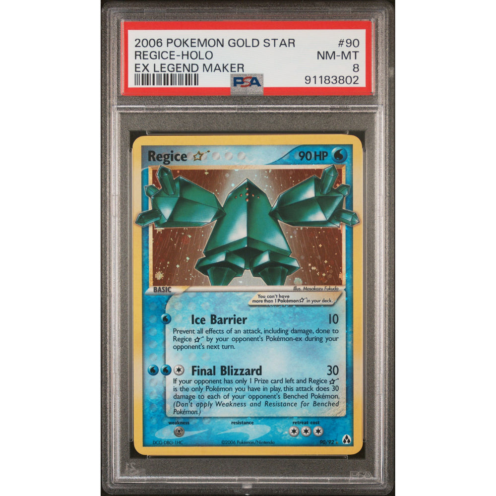 Pokémon TCG: Regice Gold Star #90 PSA 8 - Legends Maker