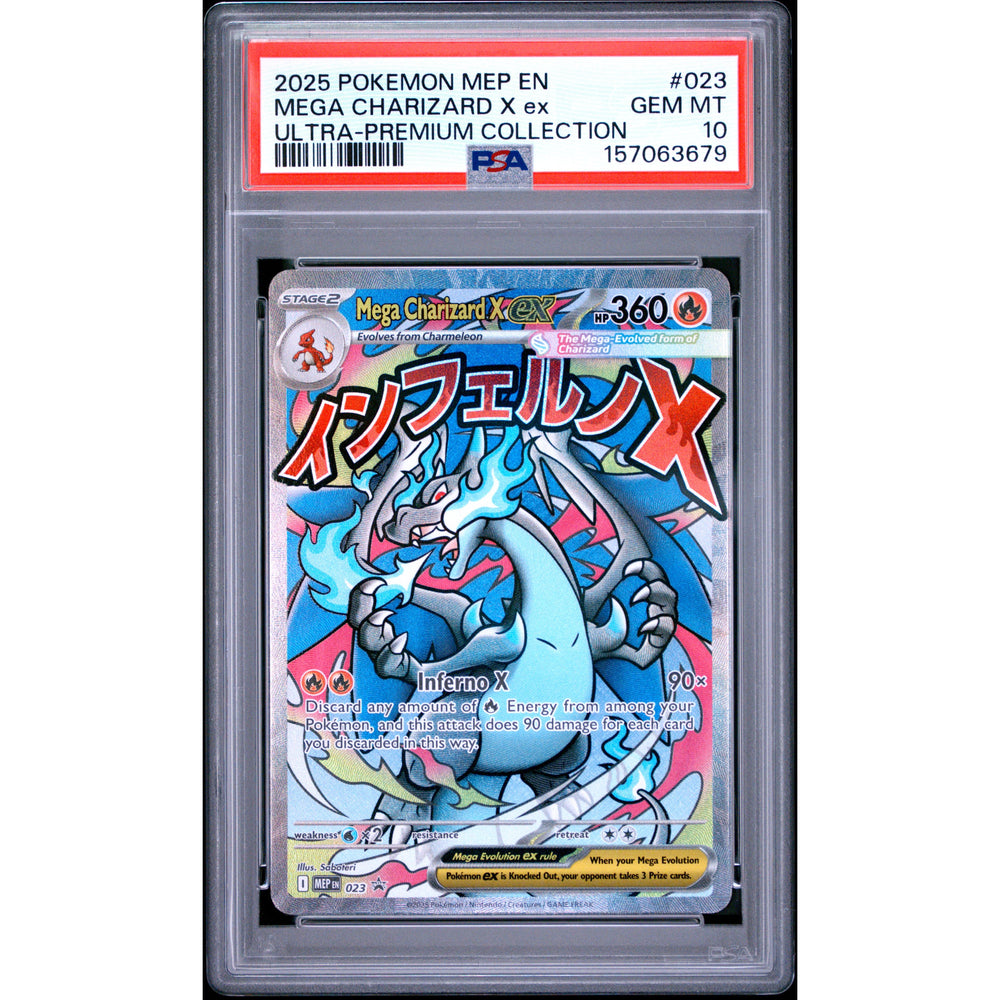 Pokémon TCG: Mega Charizard X Ex #023 PSA 10 - Mega Evolution Promo