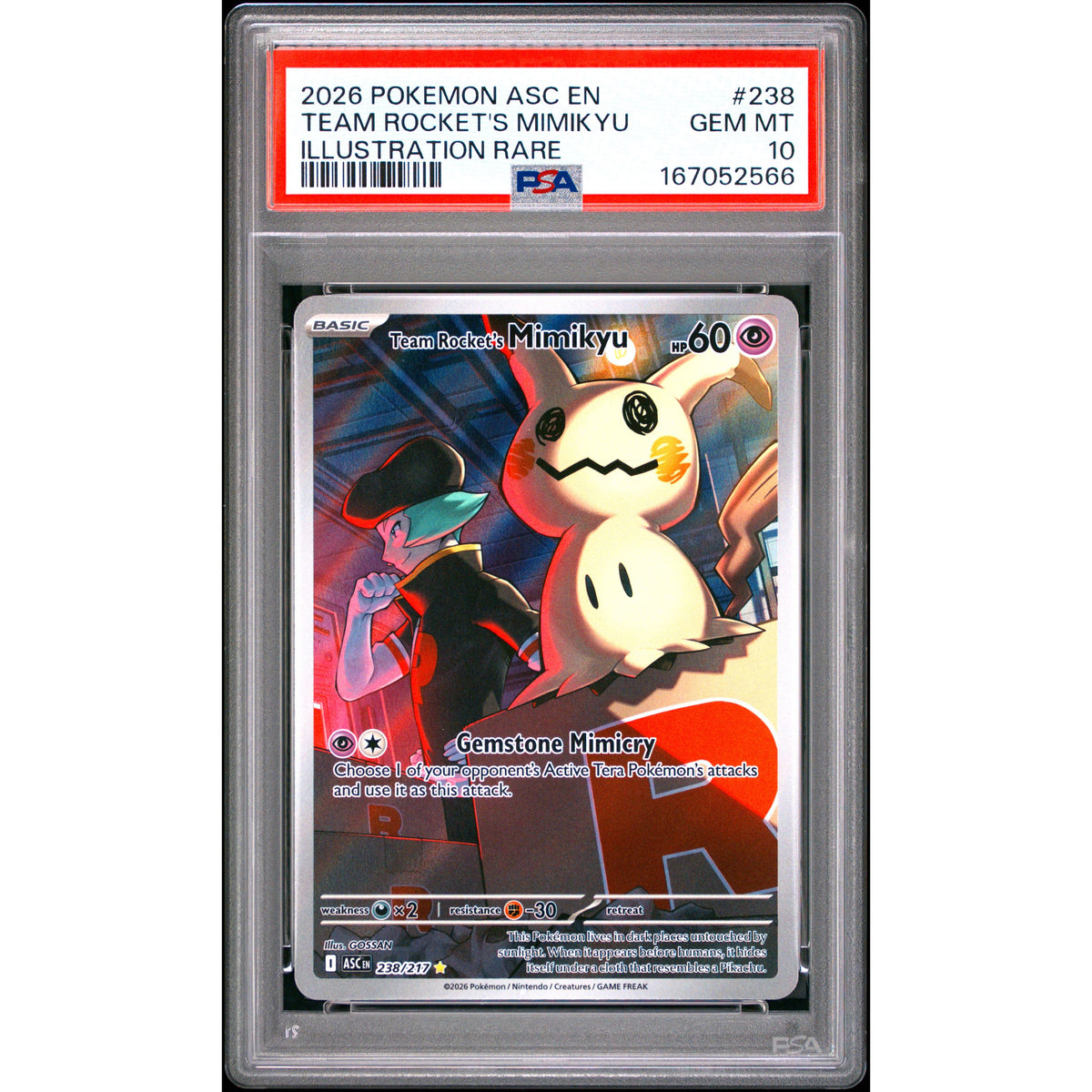 Pokémon TCG: Team Rocket's Mimikyu #238 PSA 10-167052566