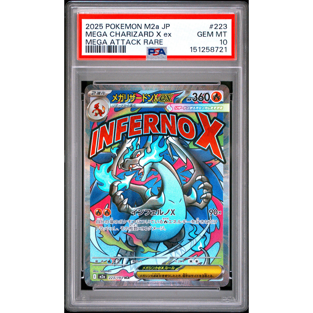 Mega Charizard X ex 223/193 PSA 10 – Japanese Pokémon card | Rogerz.dk