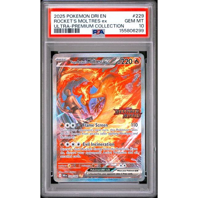 Rocket's Moltres Ex #229 PSA 10 SIR – Destined Rivals