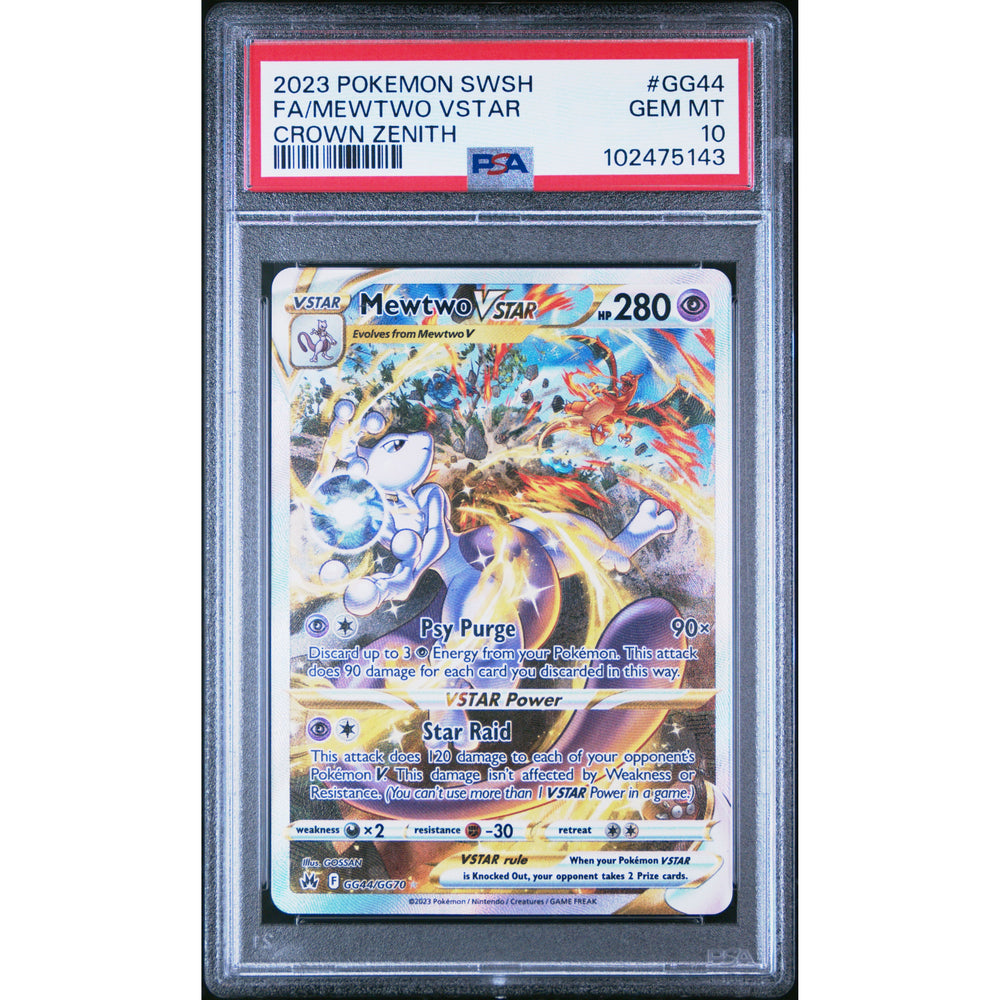 Pokémon TCG: Mewtwo Vstar #GG44 PSA 10 - Crown Zenith