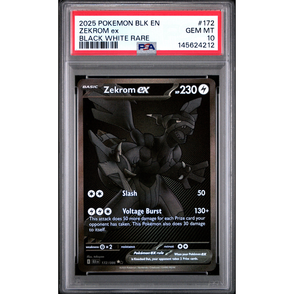 Pokémon TCG: Zekrom Ex #172 PSA 10 - Black Bolt