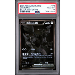 Pokémon TCG: Zekrom Ex #172 PSA 10 - Black Bolt