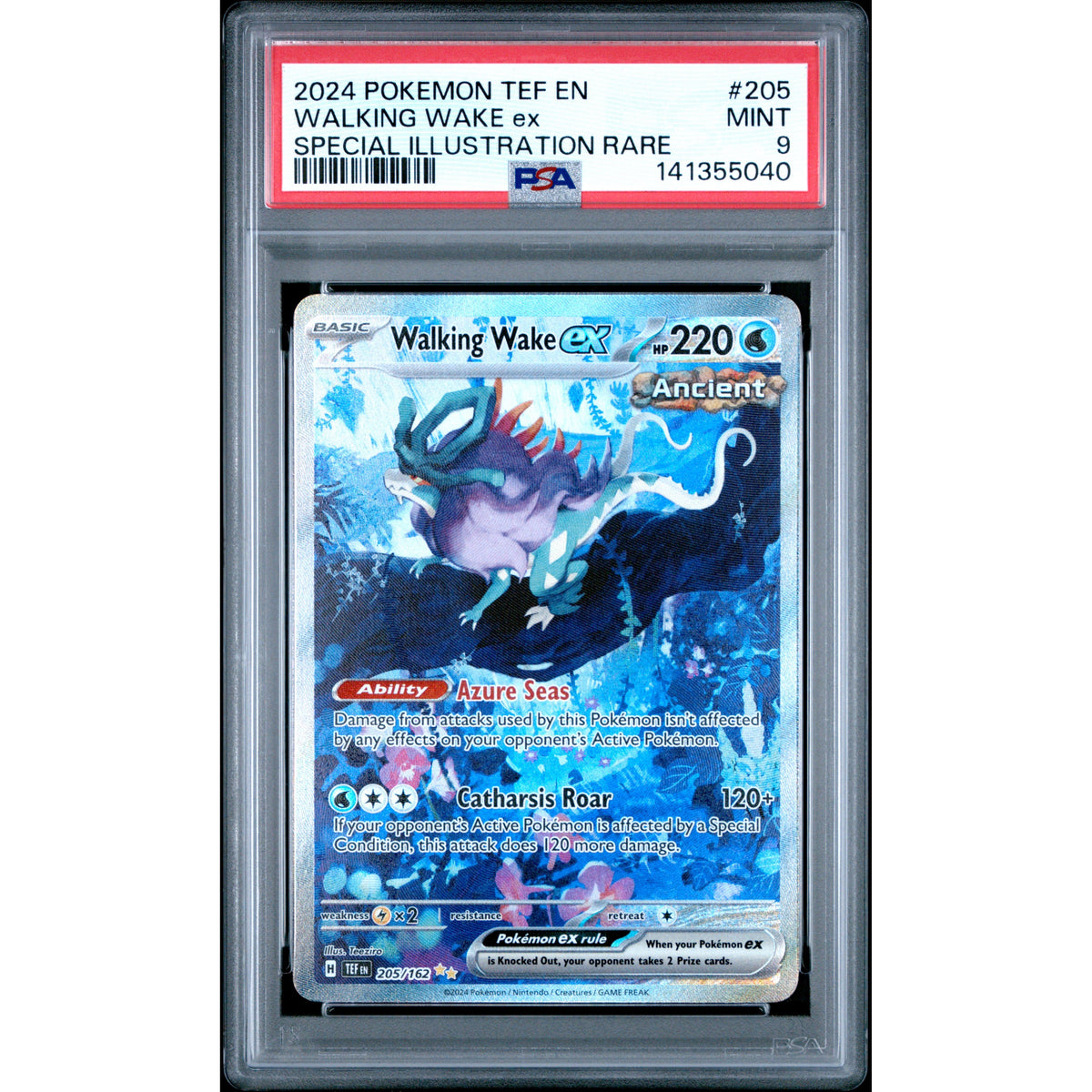 Pokémon TCG: Walking Wake Ex #205 PSA 9-141355040