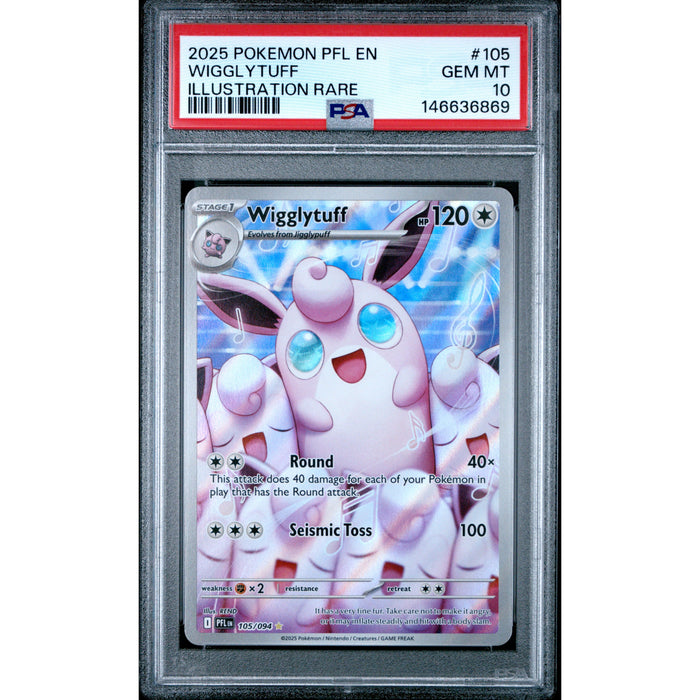 Pokémon TCG: Wigglytuff #105 PSA 10 - Phantasmal Flames-146636869
