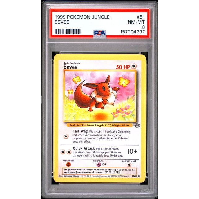 Pokémon TCG: Eevee #51 PSA 8