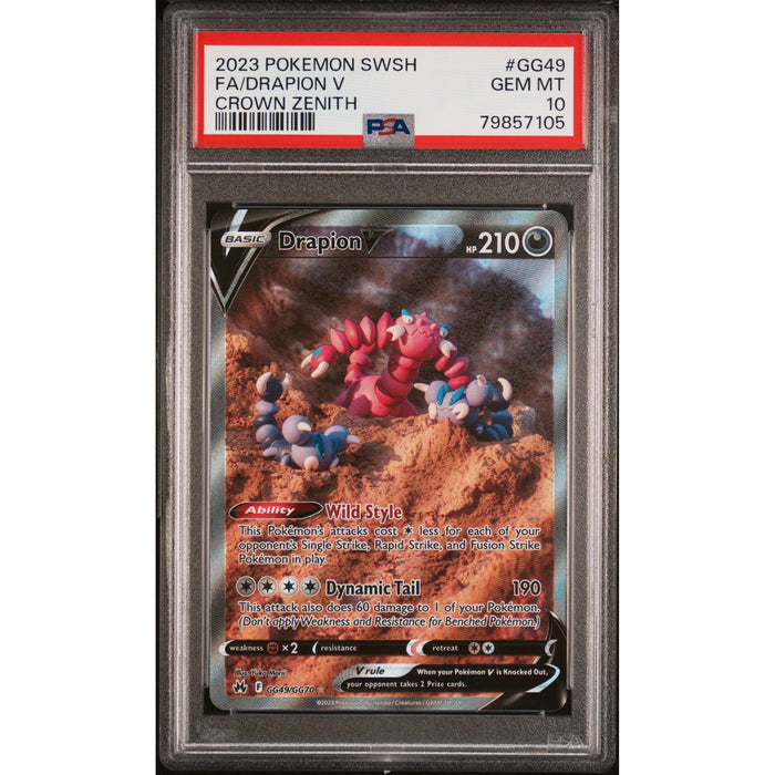 Pokémon TCG: Drapion V GG49 PSA 10 - Crown Zenith-79857105