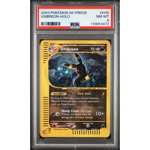 Pokémon TCG: Umbreon holo #H30 PSA 8 - Skyridge