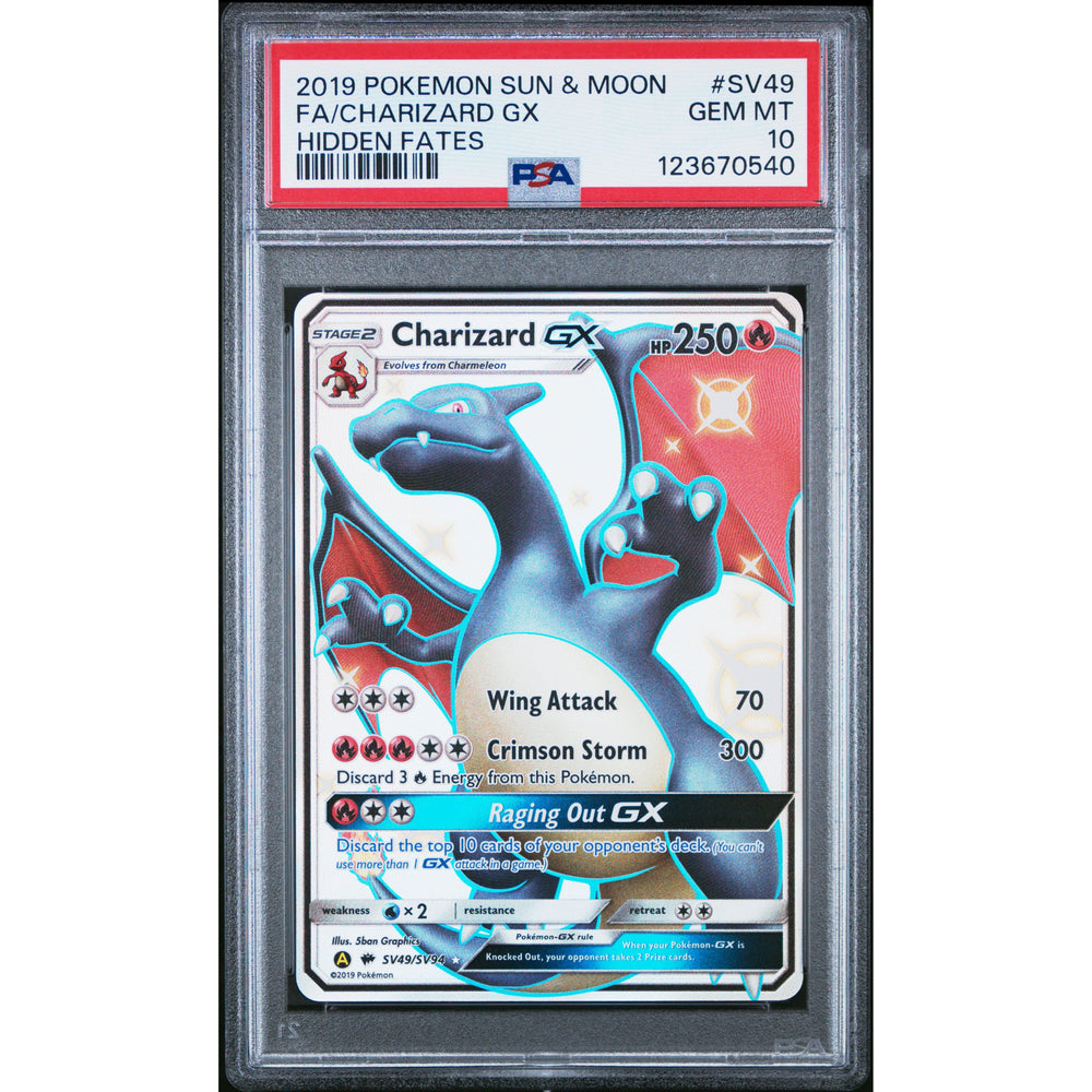 Pokémon TCG: Charizard Gx SV49 PSA 10 - Hidden Fates
