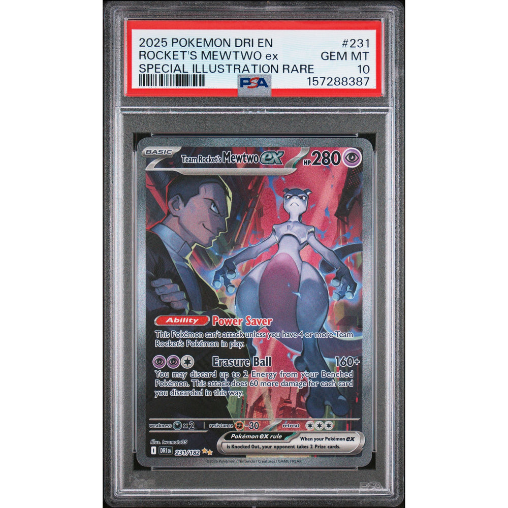 Pokémon TCG: Rocket's Mewtwo Ex #231 PSA 10 - Destined Rivals