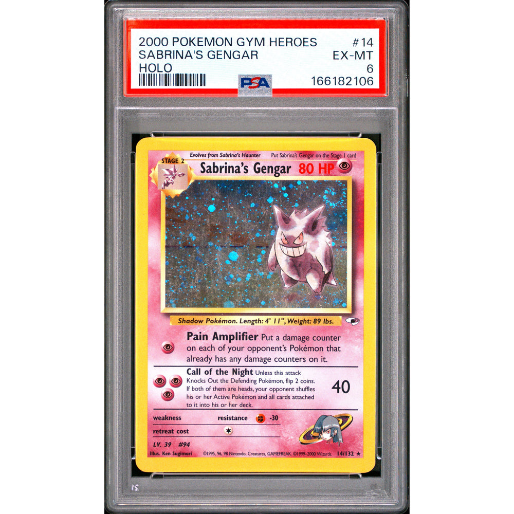 Pokémon TCG: Sabrina's Gengar #14 PSA 6 - Gym Heroes