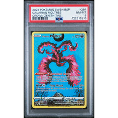 Pokémon TCG: Galarian Moltres #284 PSA 8 - Crown Zenith