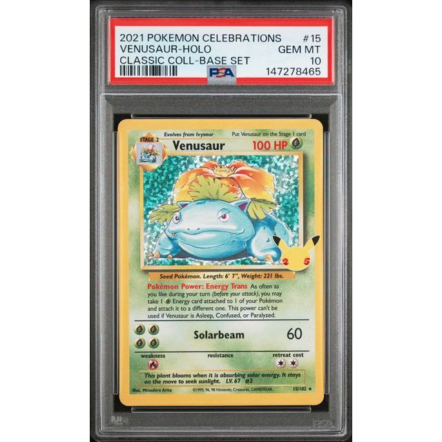 Pokémon TCG: Venusaur Holo #15 PSA 10-147278465
