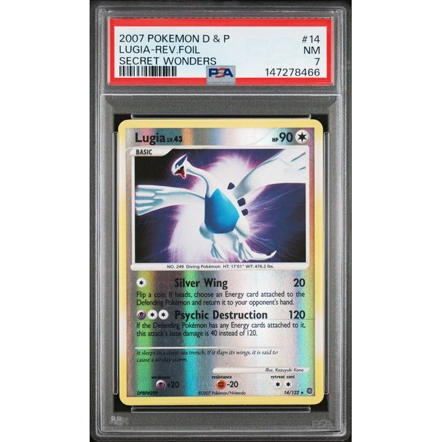 Pokémon TCG: Lugia Reverse Holo #14 PSA 7-147278466