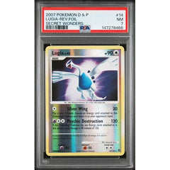 Pokémon TCG: Lugia Reverse Holo #14 PSA 7 - Secret Wonders