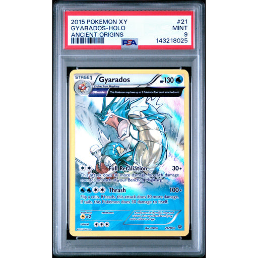 Pokémon TCG: Gyarados #21 PSA 9 Holo - Ancient Origins-143218025