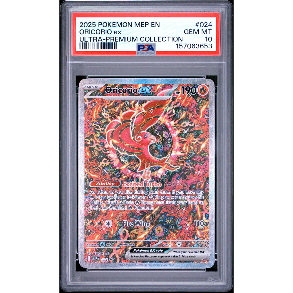 Pokémon TCG: Oricorio Ex #024 PSA 10 - Mega Evolution Promo