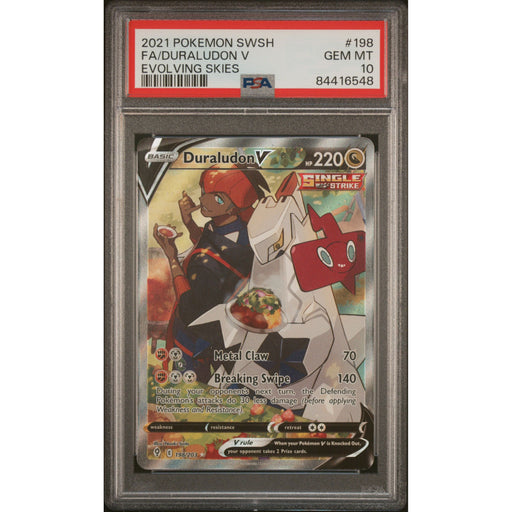 Pokémon TCG: Duraludon V #198 PSA 10 - Evolving Skies-84416548