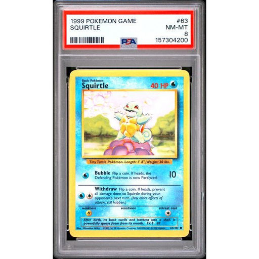 Pokémon TCG: Squirtle #63 PSA 8-157304200