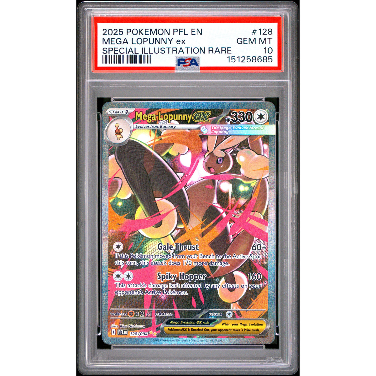 Pokémon TCG: Mega Lopunny Ex #128 PSA 10-151258685