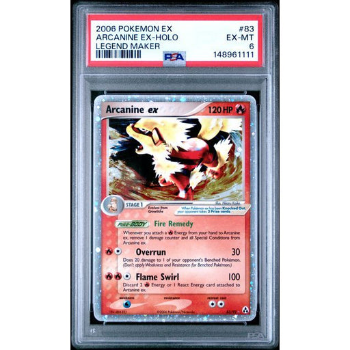 Pokémon TCG: Arcanine Ex Holo #83 PSA 6-148961111