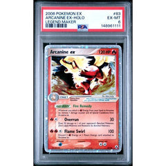 Pokémon TCG: Arcanine Ex Holo #83 PSA 6 - Legend Maker