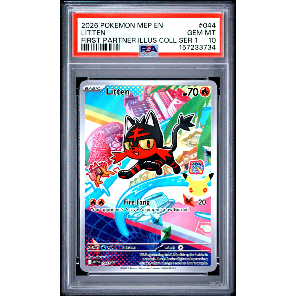 Pokémon TCG: Litten #044 PSA 10