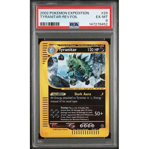 Pokémon TCG: Tyranitar Reverse Holo #29 PSA 6-147278452