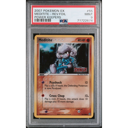 Pokémon TCG: Meditite Reverse Holo #55 PSA 9-71722674