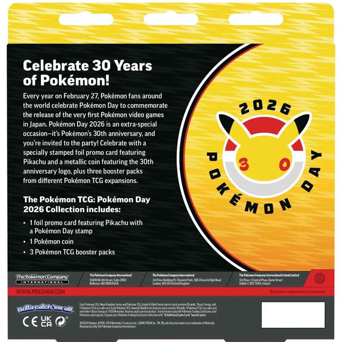  Pokémon Day 2026 Collection Back