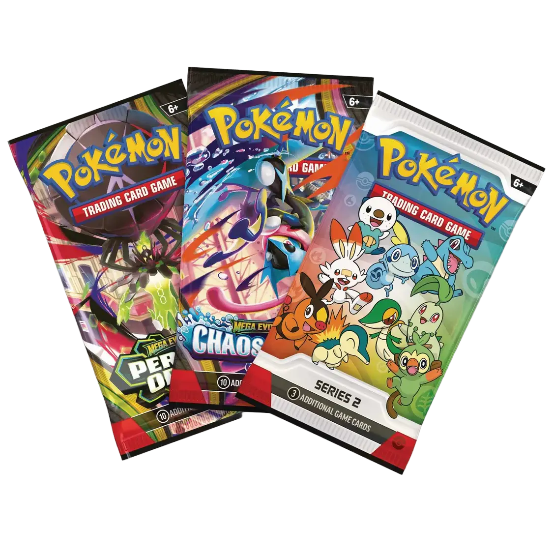 The Pokémon TCG: First Partner Illustration Collection - Series 2 from The Pokémon Company includes three booster packs and promo cards, recommended for ages 6+.