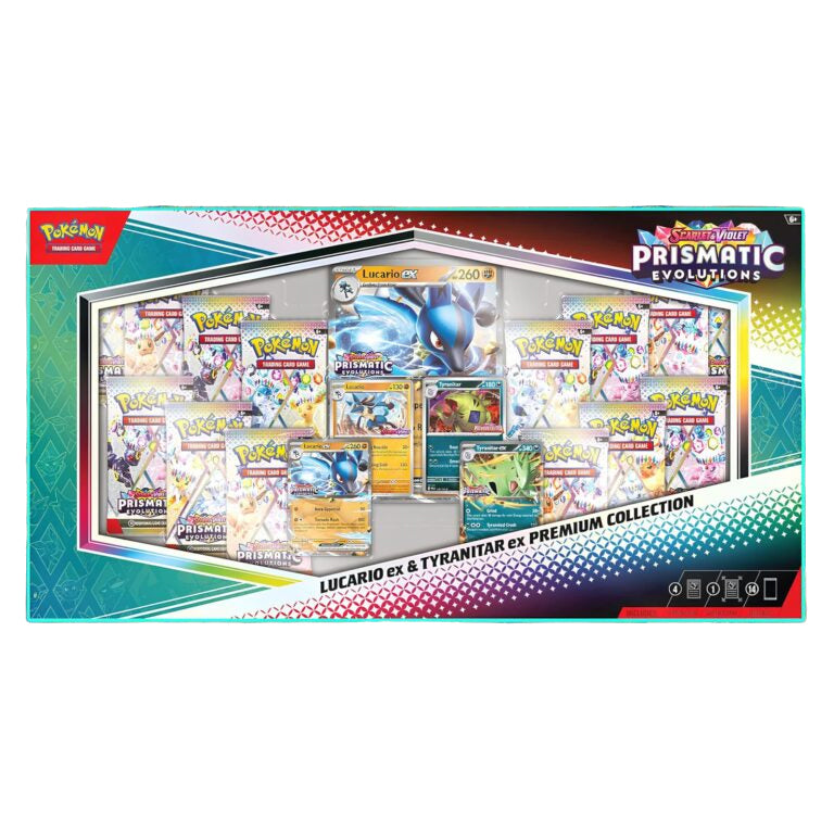 Pokémon TCG: Prismatic Evolutions Lucario & Tyranitar EX Premium Collection