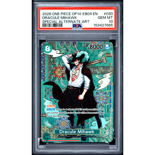 One Piece TCG: Dracule Mihawk #030 PSA 10-153427665