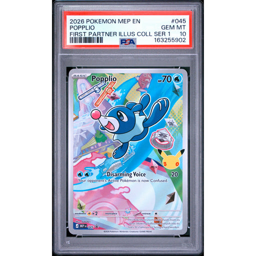 Pokémon TCG: Popplio #045 PSA 10-163255902