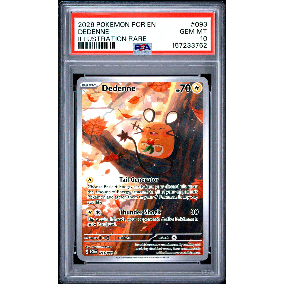 Pokémon TCG: Dedenne #093 PSA 10-157233762