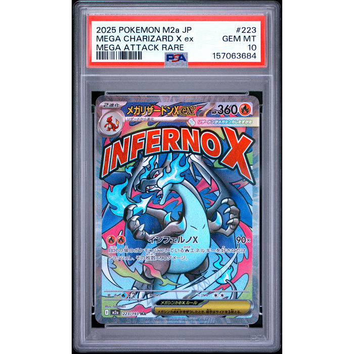 Pokémon TCG: Mega Charizard X Ex #223 PSA 10-157063684