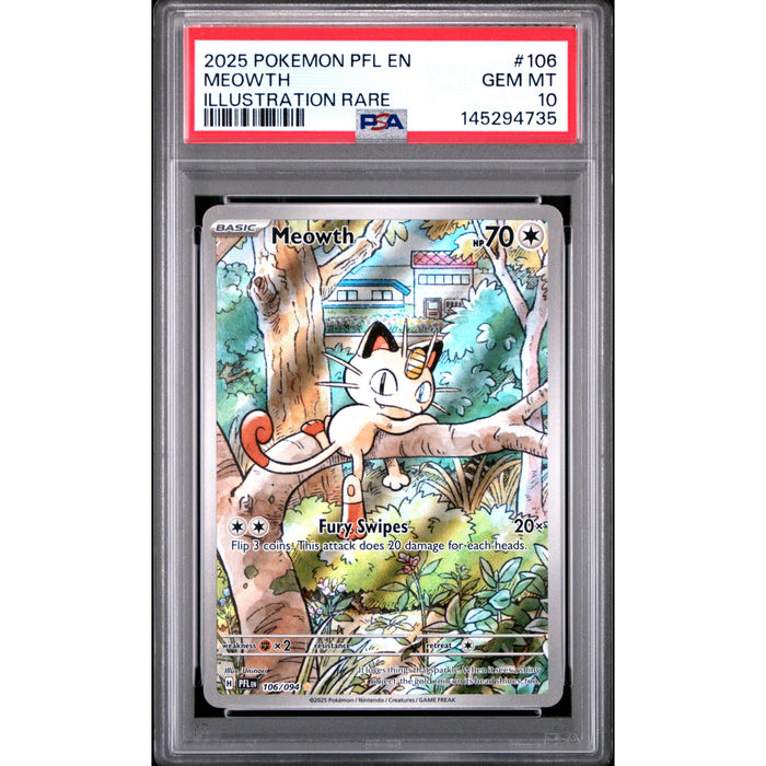 Pokémon TCG: Meowth #106 PSA 10 - Phantasmal Flames-145294735
