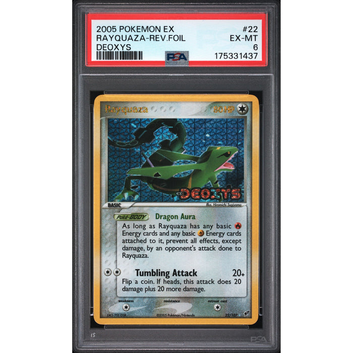 Pokémon TCG: Rayquaza Reverse Holo #22 PSA 6-175331437