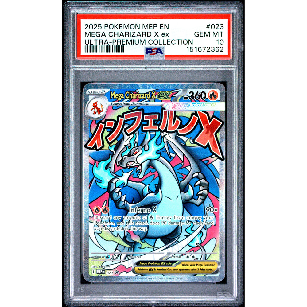 Pokémon TCG: Mega Charizard X Ex #023 PSA 10